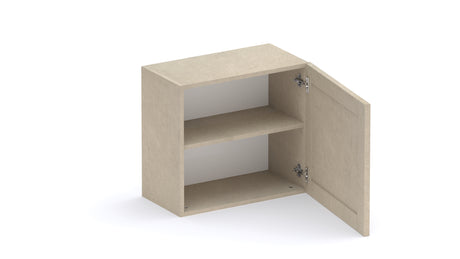 Combo 55cm Floating Wall Cube With Framed Door - Stone COM-81T-02 - FurniComp