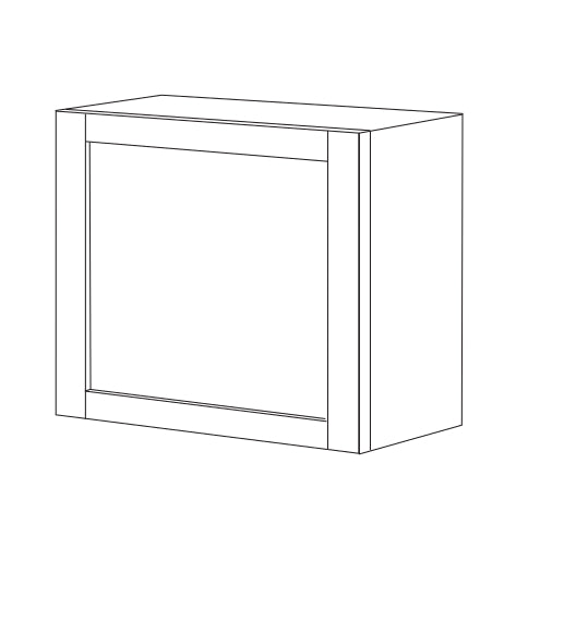 Combo 55cm Floating Wall Cube With Framed Door - Stone COM-81T-02 - FurniComp