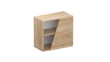 Combo 55cm Floating Wall Cube With Shaped Door - Cadiz Oak COM-18-09 - FurniComp