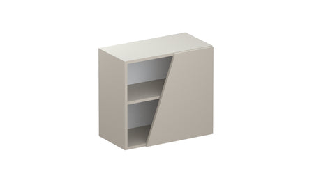 Combo 55cm Floating Wall Cube With Shaped Door - Cashmere COM-18-10 - FurniComp