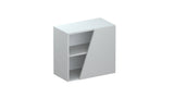 Combo 55cm Floating Wall Cube With Shaped Door - Light Chalk Grey COM-18-05 - FurniComp