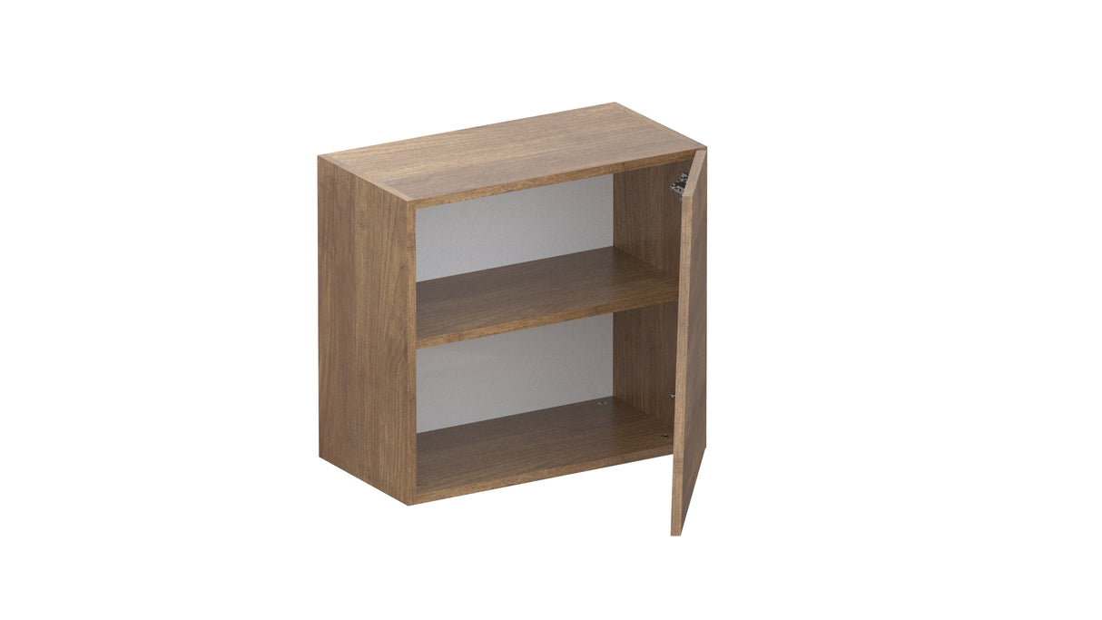 Combo 55cm Floating Wall Cube With Shaped Door - Mercure Oak COM-18-02 - FurniComp