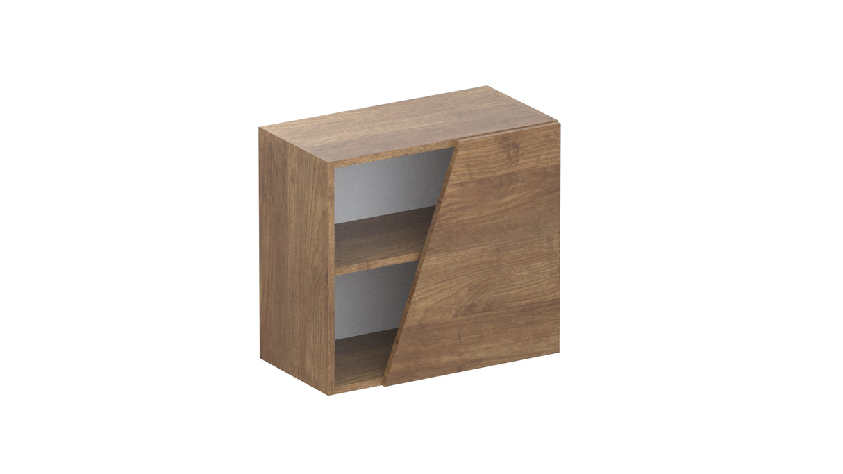 Combo 55cm Floating Wall Cube With Shaped Door - Mercure Oak COM-18-02 - FurniComp