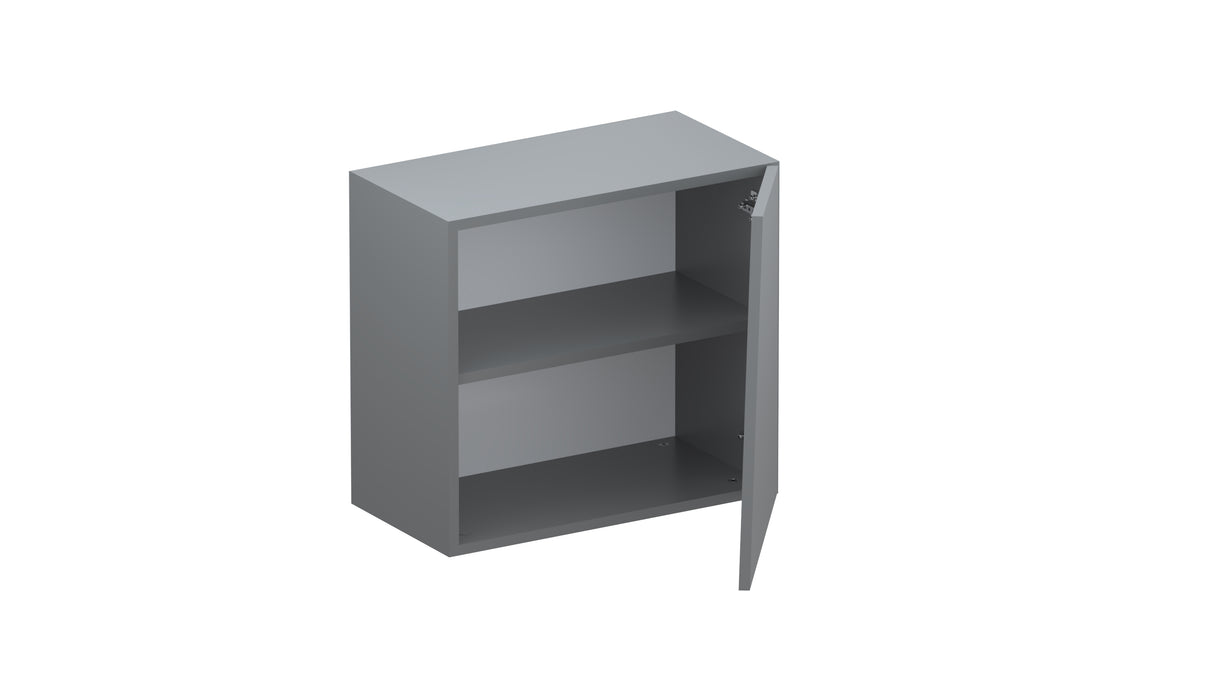 Combo 55cm Floating Wall Cube With Shaped Door - Slate Grey COM-18-04 - FurniComp