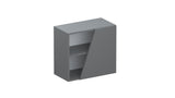 Combo 55cm Floating Wall Cube With Shaped Door - Slate Grey COM-18-04 - FurniComp
