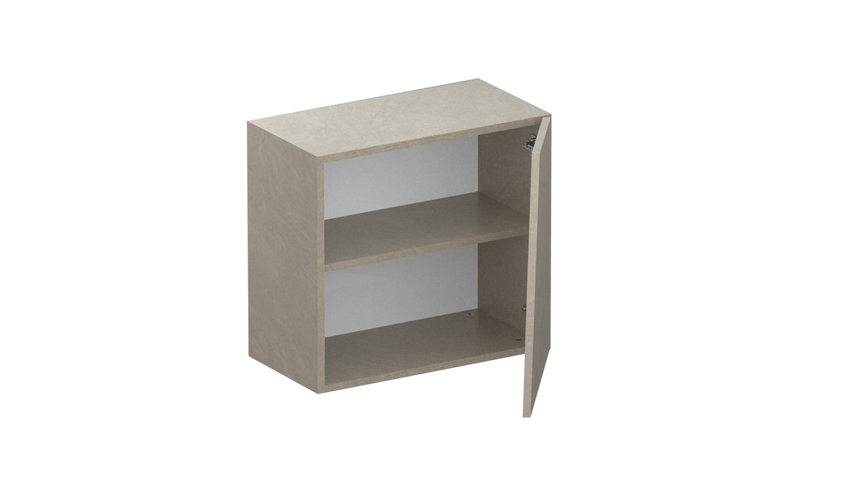 Combo 55cm Floating Wall Cube With Shaped Door - Stone COM-18-03 - FurniComp