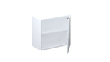 Combo 55cm Floating Wall Cube With Shaped Door - White Gloss COM-18-01 - FurniComp