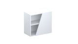 Combo 55cm Floating Wall Cube With Shaped Door - White Gloss COM-18-01 - FurniComp