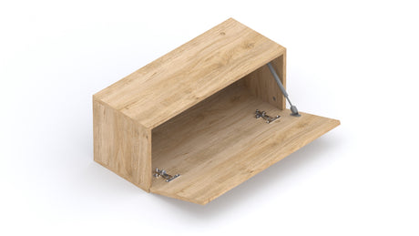 Combo 69cm Horizontal Wall Mounted Cabinet with Flap Door - Cadiz Oak - FurniComp
