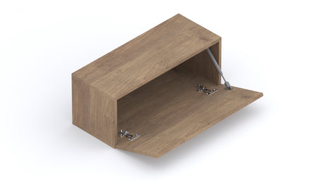 Combo 69cm Horizontal Wall Mounted Cabinet with Flap Door - Mercure Oak - FurniComp