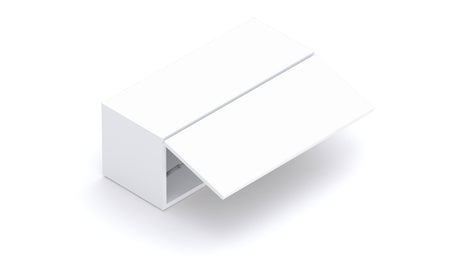 Combo 69cm Horizontal Wall Mounted Cabinet with Flap Door - White Gloss - FurniComp