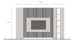 Combo Large Media Wall Entertainment Unit with Storage - Cashmere, Mercure Oak & Stone COM- 900227-AGCHMR - FurniComp