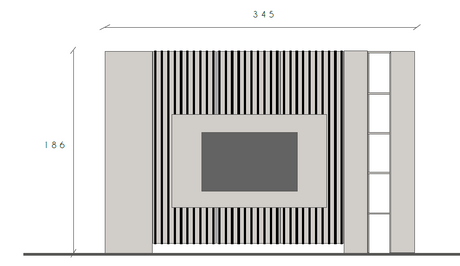 Combo Large Media Wall Entertainment Unit with Storage - Cashmere, Mercure Oak & Stone COM- 900227-AGCHMR - FurniComp