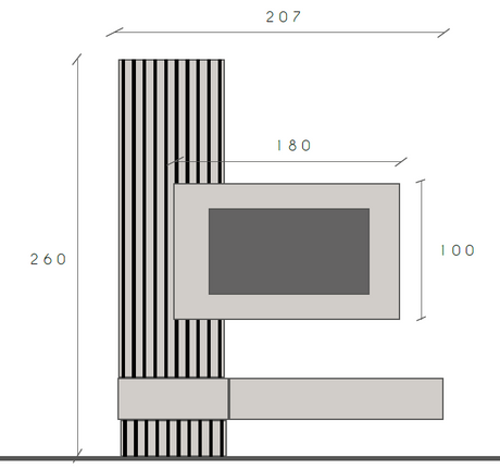 Combo Media Wall Entertainment Unit - Bronze, Mercure Oak & White Marble Effect COM- 900279-BRMBMR - FurniComp