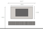 Combo Media Wall Entertainment Unit - Cadiz Oak & White Marble Effect COM- 900280-KTR - FurniComp