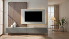 Combo Media Wall Entertainment Unit - Slate Grey, Light Chalk Grey & Mercure Oak COM- 900222-ADGEMR - FurniComp