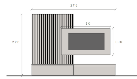 Combo Media Wall Entertainment Unit - White Gloss, Cadiz Oak & Travertine Stone COM- 900221-BIKTR - FurniComp