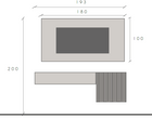 Combo Media Wall Entertainment Unit - White Gloss, Cadiz Oak & White Marble Effect COM- 900275-BIKMB - FurniComp
