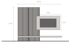 Combo Media Wall Entertainment Unit - White Marble, Mercure Oak & Bronze COM- 900224-BRMBMR - FurniComp