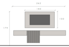 Combo Media Wall Entertainment Unit – Bronze, Cashmere & Mercure Oak COM- 900282-BRCHMR - FurniComp
