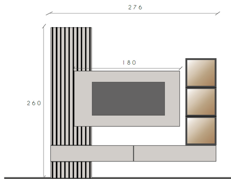 Combo Media Wall Entertainment Unit with Glass Display Cabinets - Bronze, Cadiz Oak & Cashmere COM- 900231-BRCHK - FurniComp