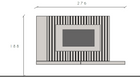 Combo Media Wall Entertainment Unit with Storage - Black Lava, Mercure Oak & White Marble Effect COM- 900229- LVMBMR - FurniComp