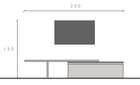 Combo Media Wall Entertainment Unit with Storage - Bronze & Cadiz Oak COM- 900156-BRK - FurniComp