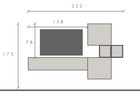 Combo Media Wall Entertainment Unit with Storage - Bronze & Mercure Oak COM- 900053-BRMR - FurniComp