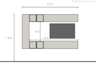Combo Media Wall Entertainment Unit with Storage - Cashmere & Mercure Oak COM- 900134-CHMR - FurniComp