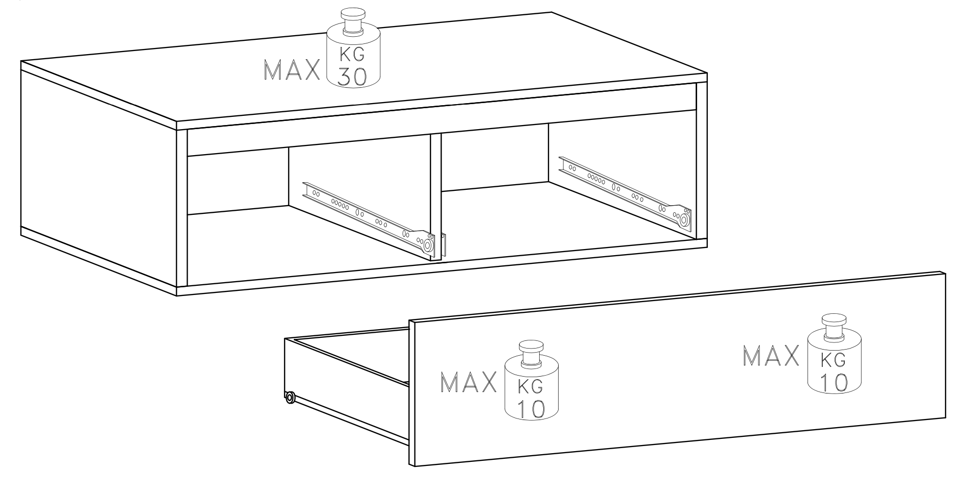 Combo 138cm 1 Drawer TV Unit - Cashmere COM-01-10 - FurniComp
