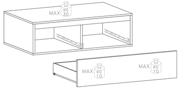 Combo 138cm 1 Drawer TV Unit - Cashmere COM-01-10 - FurniComp