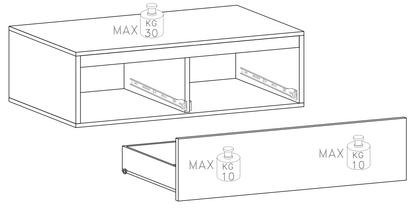 Combo 138cm 1 Drawer TV Unit - Cashmere COM-01-10 - FurniComp