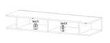 Combo 138cm Floating Wall Hung TV Shelf - White Gloss COM-43-01 - FurniComp