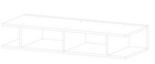 Combo 138cm Floating Wall Hung TV Shelf - White Gloss COM-43-01 - FurniComp