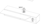 Combo 138cm Floating Wall Hung TV Unit with Shaped Door - Cashmere COM-26-10 - FurniComp