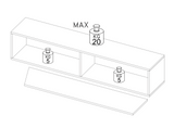 Combo 138cm Floating Wall Hung TV Unit with Shaped Door - Cashmere COM-26-10 - FurniComp