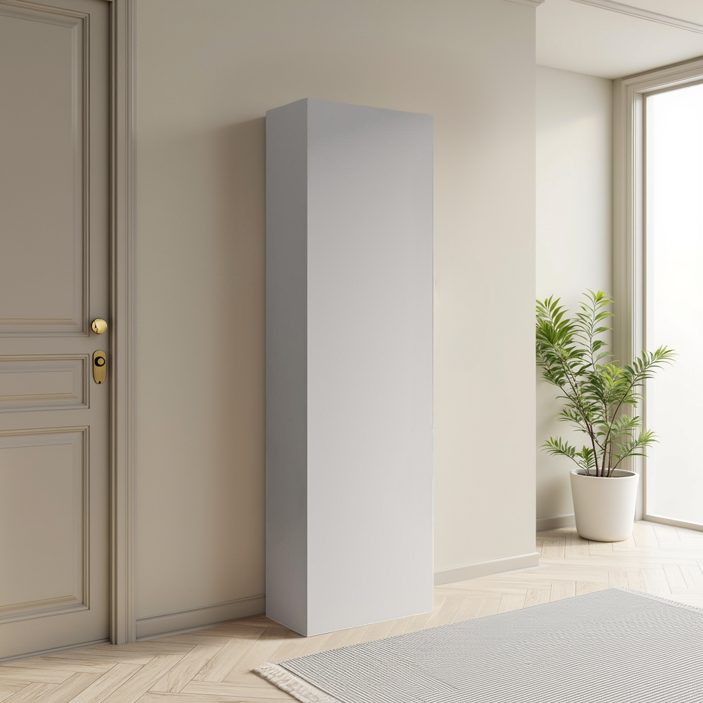 Combo 54cm Tall Multipurpose Storage Cupboard with Shelves- Light Chalk Grey COM-14-05 - FurniComp