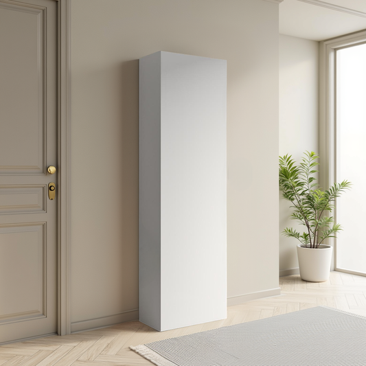 Combo 54cm Tall Multipurpose Storage Cupboard with Shelves- White Gloss COM-14-01 - FurniComp