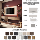 Combo Media Wall Entertainment Unit – Bronze, Cashmere & Mercure Oak COM- 900282-BRCHMR - FurniComp