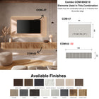 Combo Media Wall Entertainment Unit- Cashmere & Cadiz Oak COM-900210-CHK - FurniComp