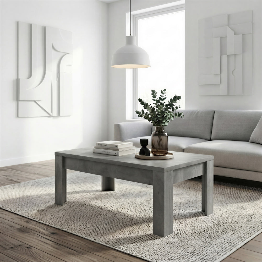 Ashley Rectangular Coffee Table- Concrete Grey