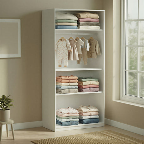 Connect 100cm Set of Two 2 Shelves for 2 Door Wardrobe CON-2DR-WEXS - FurniComp