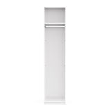 Connect Modular 1 Door White and Oak Wardrobe 50x55x224cm CON-1DR-R - FurniComp