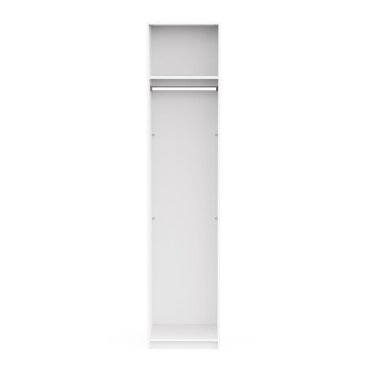 Connect Modular 1 Door White and Oak Mirrored Wardrobe 50x55x224cm CON-1DR-RWM - FurniComp