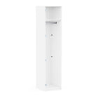 Connect Modular 1 Door White and Oak Mirrored Wardrobe 50x55x224cm CON-1DR-RWM - FurniComp