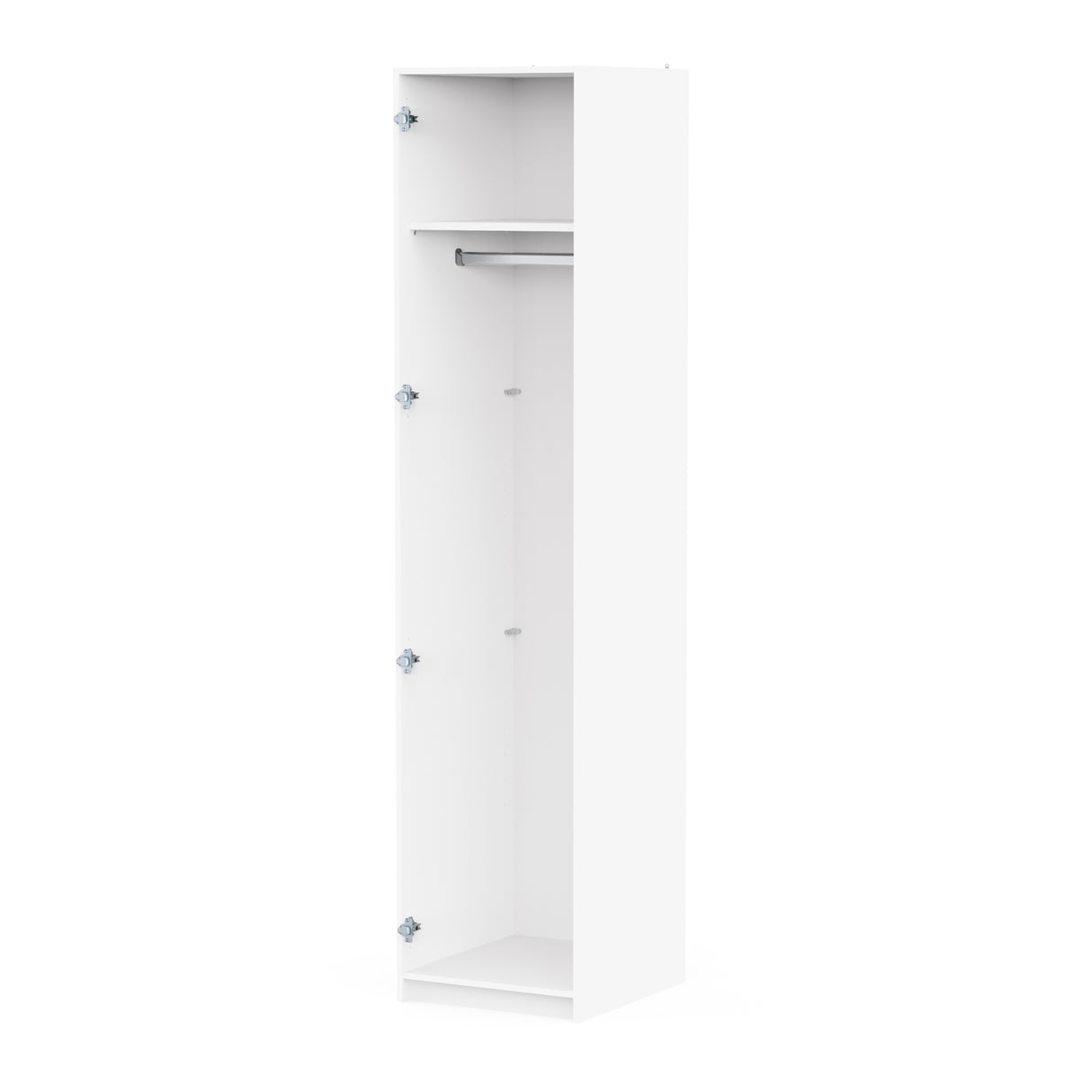 Connect Modular 1 Door White and Oak Wardrobe 50x55x224cm CON-1DR-R - FurniComp