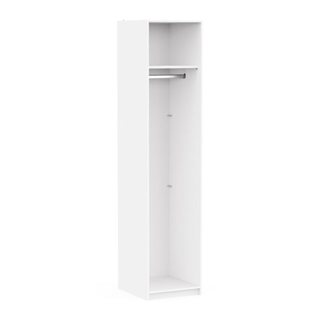 Connect Modular 1 Door White and Oak Mirrored Wardrobe 50x55x224cm CON-1DR-RWM - FurniComp