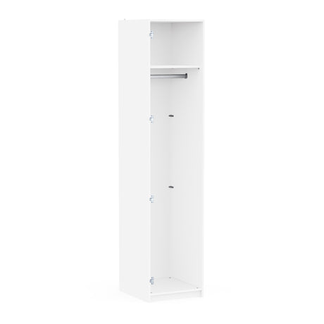 Connect Modular 1 Door White Wardrobe 50x55x224cm CON-1DR-W - FurniComp