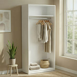 Connect Modular 2 Door White Carcass 100x55x224cm CON-2DR-CW - FurniComp