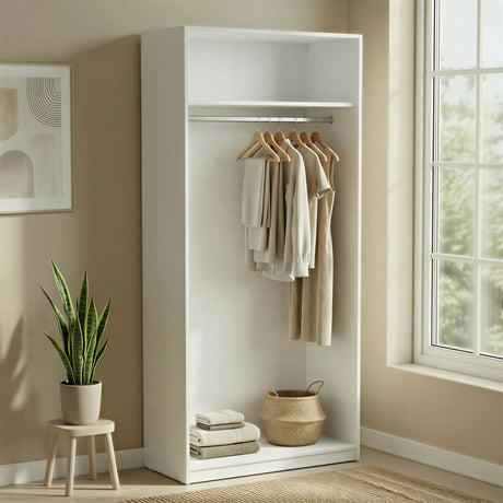 Connect Modular 2 Door White Carcass 100x55x224cm CON-2DR-CW - FurniComp